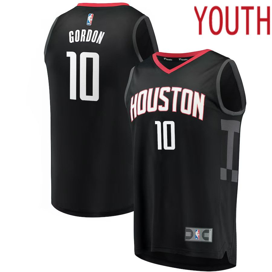 Youth Houston Rockets #10 Eric Gordon Fanatics Branded Black Fast Break Replica NBA Jersey-0